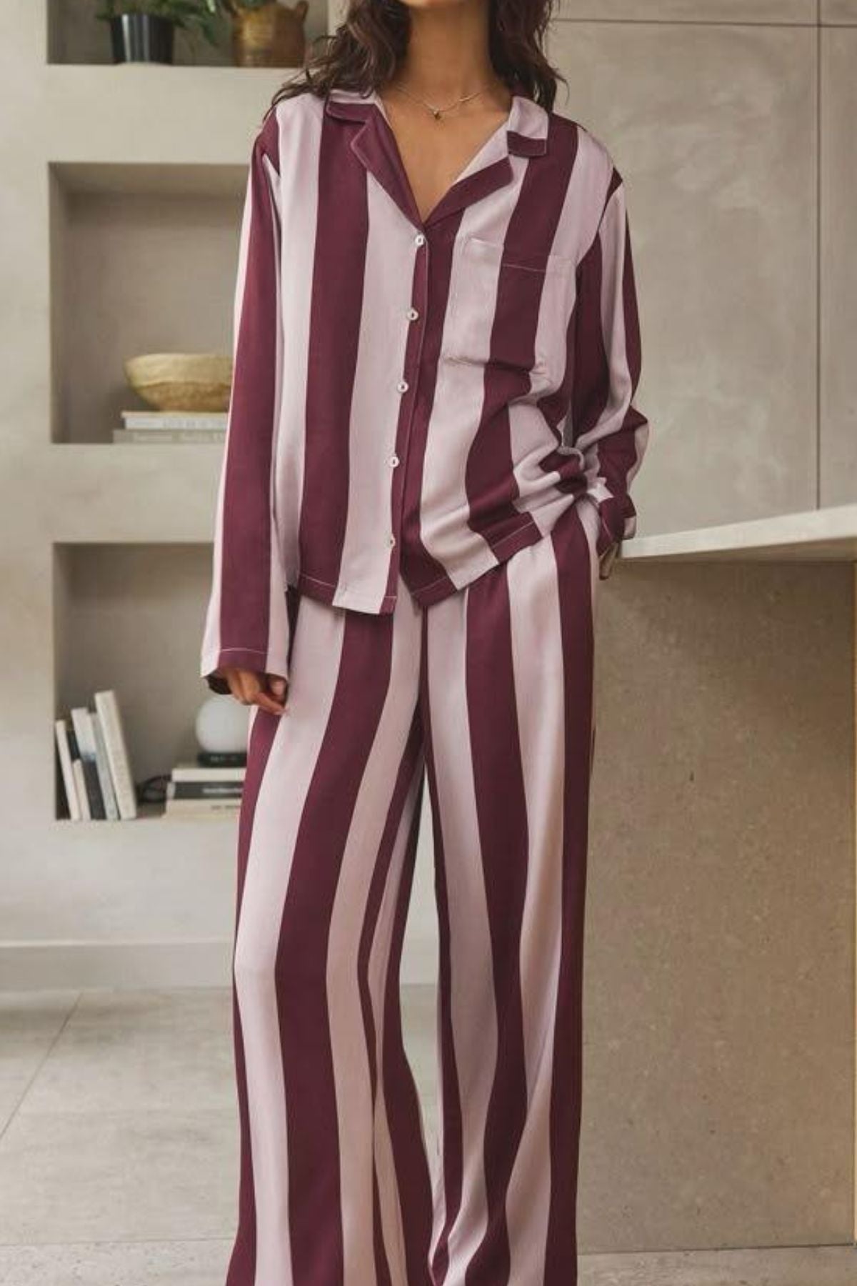 Barra Luxe Satin Night Suit